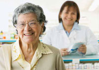 Image of older woman with pharmacist