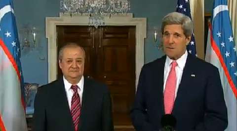 Click here to play the video Remarks With Uzbekistani Foreign Minister Abdulaziz Kamilov