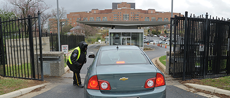 The West Drive patient entrance gate