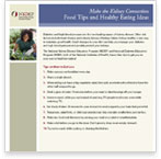 Make the Kidney Connection Food Tips and Healthy Eating Ideas (Fact Sheet)