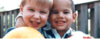 Eye Disease Simulations - photo of two young boys with a ball