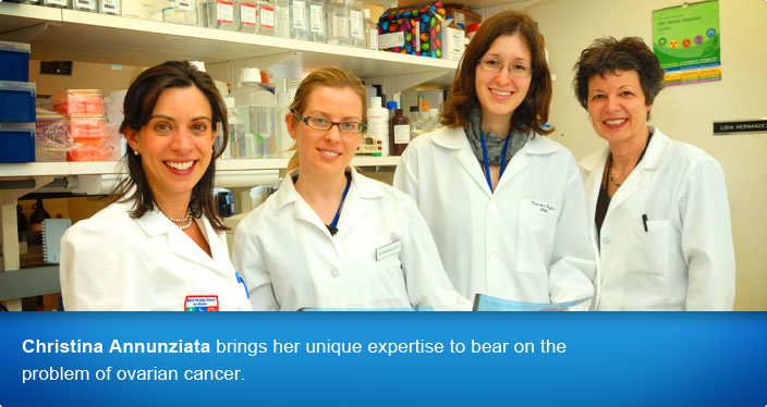 Christina Annunziata brings her unique expertise to bear on the problem of ovarian cancer.