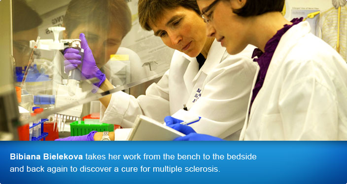 Bibiana Bielekova takes her work from the bench to the bedside and back again to discover a cure for multiple sclerosis.