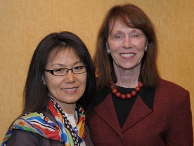 Dr. Sunny Alperson (left), the first BNC Fellow in Integrative Medicine at NINR, with NINR Director Dr. Patricia A. Grady.