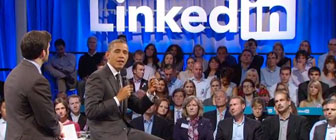 President Obama talking at LinkedIn.