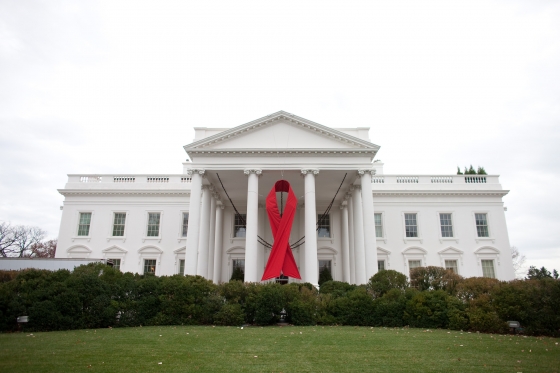 World AIDS Day Ribbon at the White House