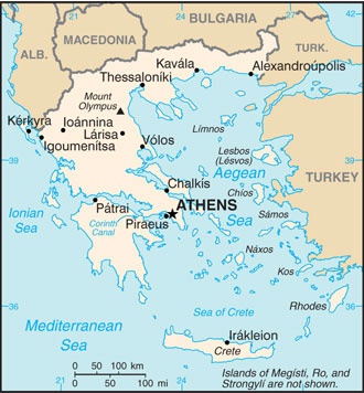 Date: 05/02/2012 Description: Map of Greece. - State Dept Image