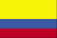 Flag of Colombia is three horizontal bands of double-width yellow at top, blue, and red. 2004.