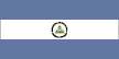 Flag of Nicaruagua is three equal horizontal bands of blue at top, white, and blue with the national coat of arms centered in the white band. 2004.