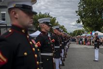 The Marine Corps Silent Drill Platoon performs during the Barracks Row Fall Festival on 8th St. SE, Washington, D.C., Sept. 28.