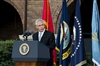 Secretary Hagel speaks during a memorial service to honor the 12 victims killed in the Navy Yard