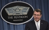 Deputy Secretary of Defense Ashton Carter briefs the press at the Pentagon 