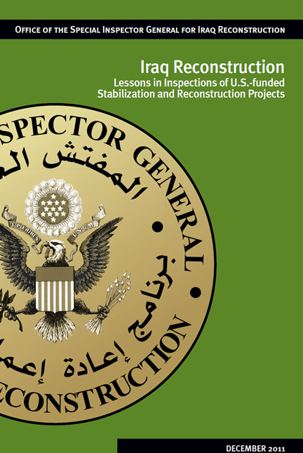 Lessons in Inspections of U.S.-funded
Stabilization and Reconstruction Projects