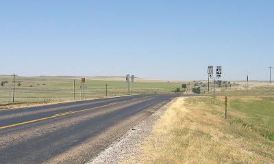 Panhandle landscape at the Ochiltree–Lipscomb county line.