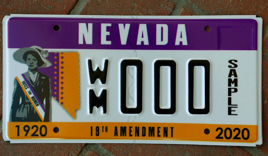 Nevada Commission for Women unveils Women's Suffrage license plate