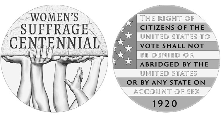 Women’s Suffrage Centennial dollar, medal for 2020 unveiled
