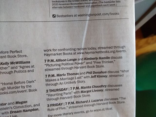 Our event made the Washington Post! Join Kimberly Hamlin
 and I on Wednesday to hear us talk about our new books via Harvard Book Store! 
Click the link in bio and go to Upcoming Events for the link to register.

#votesforwomen #vote #suffrage #vote100 #suffrage100 #history #womenshistory #19that100 #19thAmendment #womensrights #womensvote100 #womenalsoknowhistory #twitterstorians #bookstagram #newbook #amreading #reading #summerreading