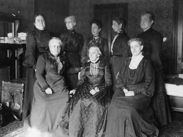 Bottom row: Anna Howard Shaw (left), Susan B. Anthony (middle), Carrie Chapman Catt (right)   (DCPL Commons, Flickr)