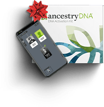 dna kit with phone and red ribbon