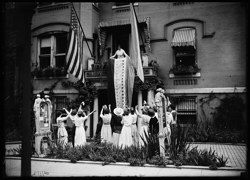 National Woman’s Party headquarters in Washington, D.C. in 1920.   (Library of Congress)