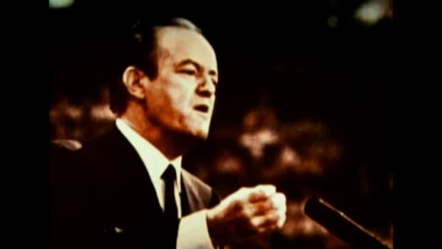 For his second run for the presidency, Nixon hired filmmaker Eugene Jones to produce ads that captured the turbulence and unrest in the nation at the time. Convention was one in a series -- mimicking the uneasy mood and tension in the US, suggesting that Nixon was the only man to bring the country together again.