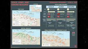 Britannica World War II Infographic Explainer: Landings on Gold, Juno, and Sword Beaches during the Normandy Invasion