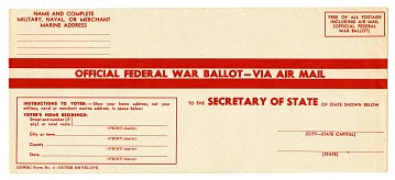 Official Federal War Ballot
