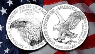 american eagle gold and silver coin reverse designs