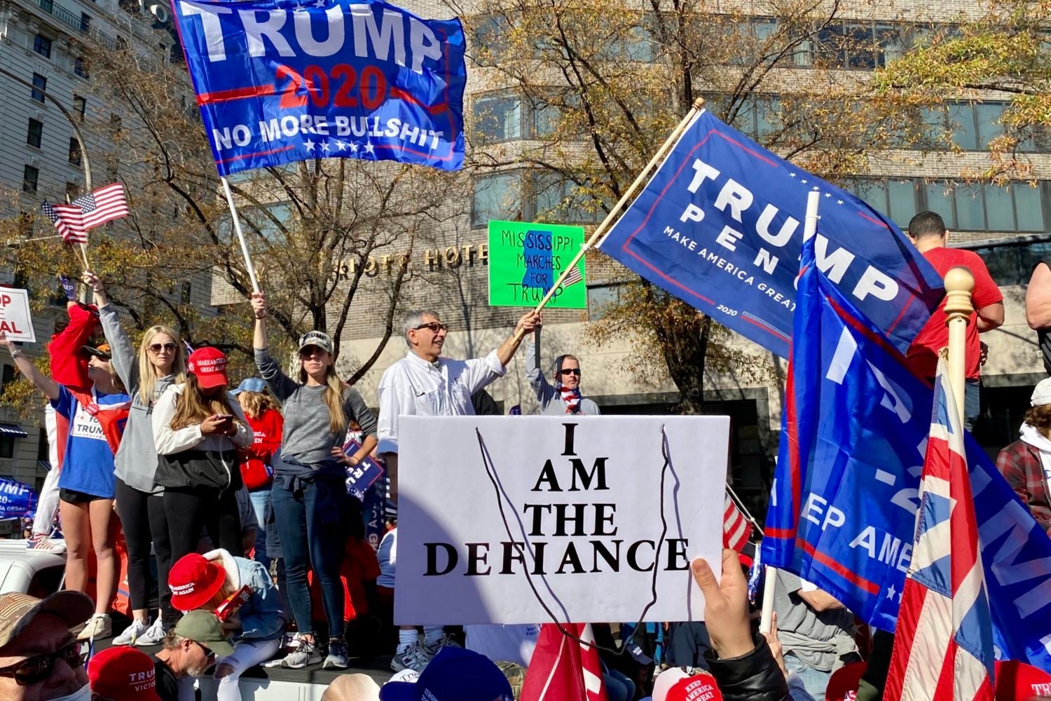 The Million MAGA March on November 14, 2020. Photograph by Evy Mages.