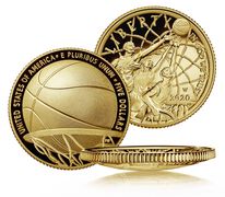 Basketball Hall of Fame 2020 Proof $5 Gold Coin
