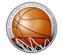 Basketball Hall of Fame 2020 Colorized Half Dollar