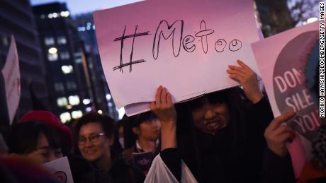 Participants hold a &#39;#MeToo&#39; sign at the Women&#39;s Day march in Tokyo, Japan, on Friday, March 8, 2019. The United Nations first recognized International Women&#39;s Day in 1975, sparking 38 years of annual demonstrations, private and public proclamations and a general recognition that even in the modern era, gender equality has a long way to go. Photographer: Noriko Hayashi/Bloomberg via Getty Images