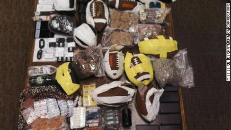 Among the items seized were marijuana, tobacco, cellphones and chargers, cigars, over-the-counter cold medications, snuff, cigarettes and lighters, a scale, a head scarf and chicken wings. 