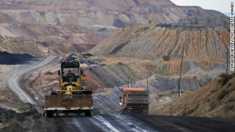 KRASNOKAMENSK, TRANSBAIKAL TERRITORY, RUSSIA - SEPTEMBER 17, 2020: Machinery is deployed at the Urtuisky open pit mine, part of Priargunsky Industrial Mining and Chemical Union (PIMCU), for coal mining and transportation. In terms of sales of 2B/3B grade brown coal, the Urtuisky open pit mine is one of the leading brown coal deposits in the Russian market. PIMCU is the largest uranium mining company in Russia and is a subsidiary of ARMZ Uranium Holding Co (Atomredmetzoloto), which is part of the Rosatom State Corporation. Sergei Bobylev/TASS (Photo by Sergei Bobylev\TASS via Getty Images)