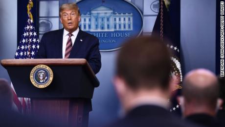 US President Donald Trump speaks in the Brady Briefing Room at the White House in Washington, DC on November 5, 2020. - Democrat Joe Biden is leading President Donald Trump in the race for the 270 electoral votes that will put one of them over the top, with the Democrat&#39;s campaign asserting they believe he has enough votes to win in key battleground states that remain undecided, like Pennsylvania. (Photo by Brendan Smialowski / AFP) (Photo by BRENDAN SMIALOWSKI/AFP via Getty Images)