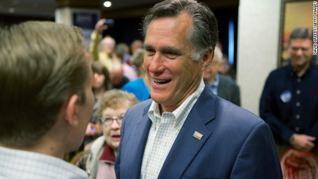 CEDAR RAPIDS, IOWA - OCTOBER 13:  Former Massachusetts Gov. and GOP presidential candidate Mitt Romney makes his way through supporters of Iowa Republican State Senator and U.S. Senate candidate Joni Ernst on October 11, 2014 in Cedar Rapids, Iowa. Ernst and Romney met with around 300 supporters at the event, one of many in the final weeks of Ernst&#39;s campaign for a U.S. Senate seat. U.S. Representative Bruce Braley (D-IA) and Ernst are virtually tied in polling to replace the seat occupied by retiring U.S. Senator Tom Harkin (D-IA).  (Photo by David Greedy/Getty Images)