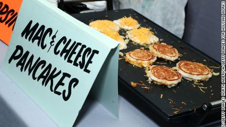 NEW YORK, NY - JUNE 14:  Macaroni and cheese pancakes by Shopsin&#39;s are served during Housing Works taste of home 2017 on June 14, 2017 in New York City.  (Photo by Astrid Stawiarz/Getty Images for Housing Works)