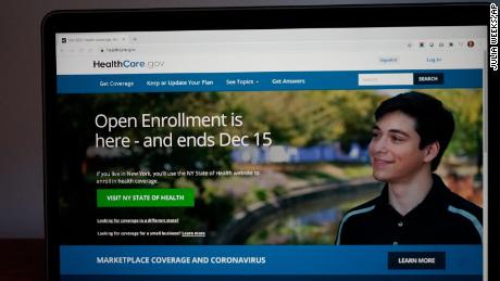 The HealthCare.gov website is seen on a computer in Brooklyn, New York, Saturday, November 14, 2020.