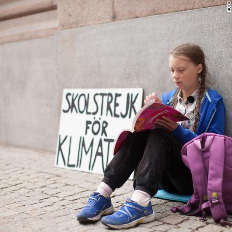 I AM GRETA -- The story of Greta Thunberg, the Swedish schoolgirl who, at 16, is leading the global school strike for action on climate change. Greta Thunberg, shown. (Photo By: Courtesy of Hulu)