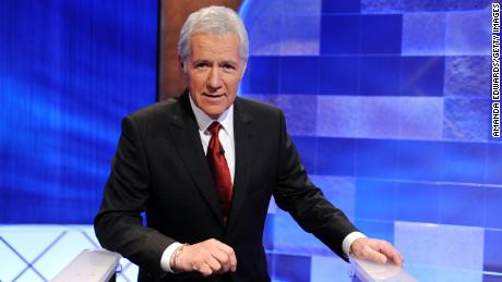 CULVER CITY, CA - APRIL 17:  Game show host Alex Trebek poses on the set of the &quot;Jeopardy!&quot; Million Dollar Celebrity Invitational Tournament Show Taping on April 17, 2010 in Culver City, California.  (Photo by Amanda Edwards/Getty Images)