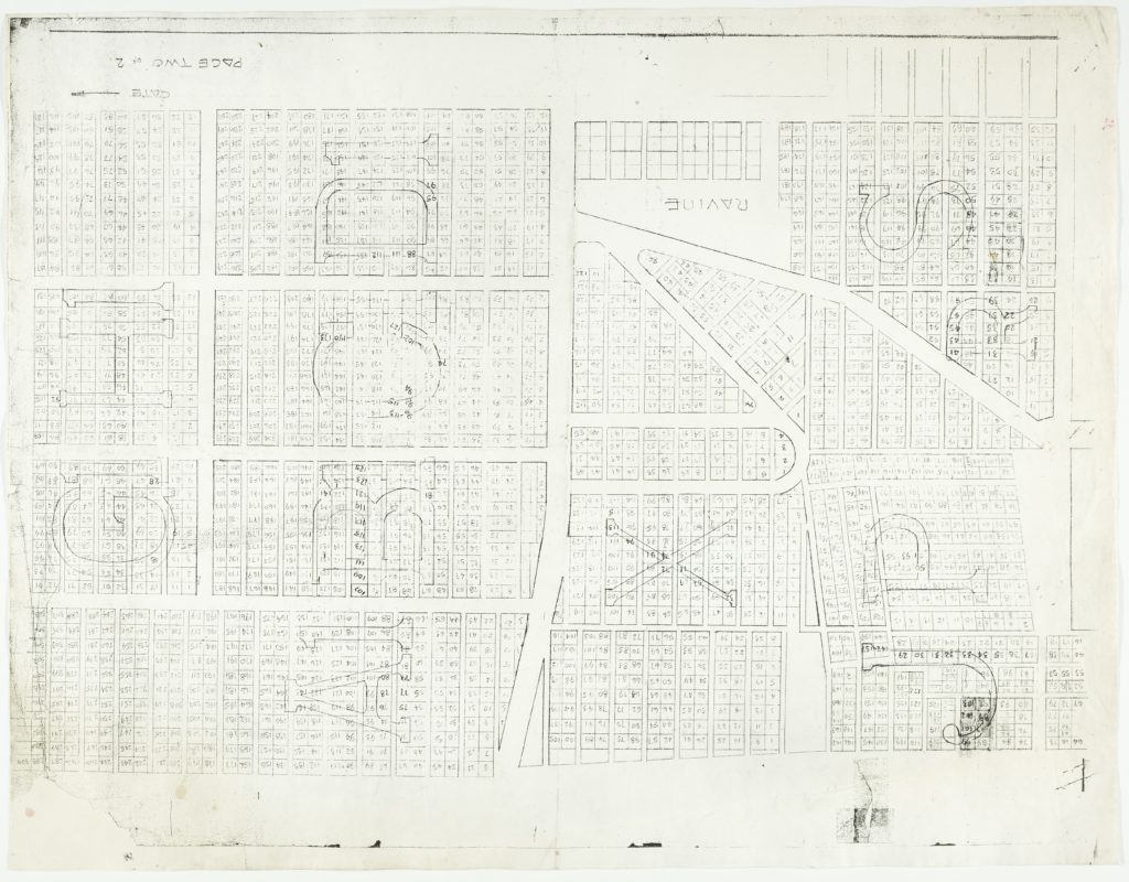 Evergreen Cemetery historic Map as planned in the early 1900s