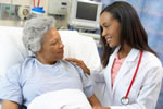 Photo of a woman and a nurse