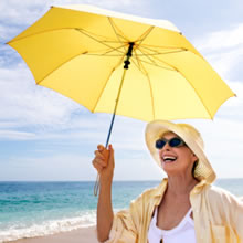 Woman with an umbrella
