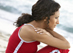 Photograph of woman on the beach