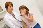 Doctor with patient.