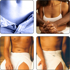 Montage of people. Syphilis is easy to cure in its early stages.